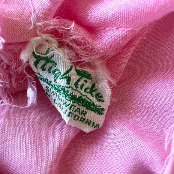 70's Cover Up - Pink with Butterflies - Size - Medium Bathing Suit Cover Up - Picture 9 of 9